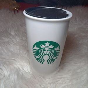 Starbucks Coffee White Ceramic Mug 12 FL.